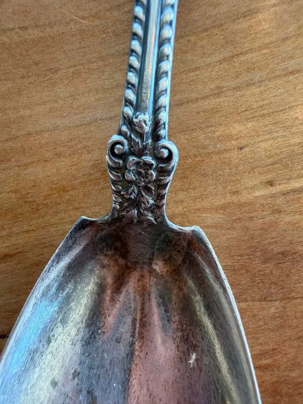 Gorham Floral Sterling Silver Teaspoon Pat 1899 Monogrammed 5.75